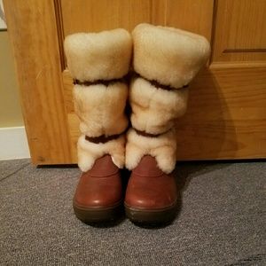 Furry UGG boots
