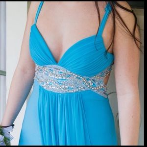 Gorgeous worn once light blue prom dress! Size 2!