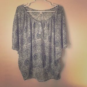 Sheer patterned blouse