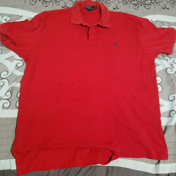 Men's red Ralph Lauren Polo Shirt Xl