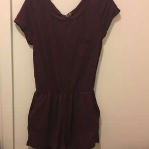 Burgundy/Purpleish Romper