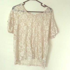 Lace beige top