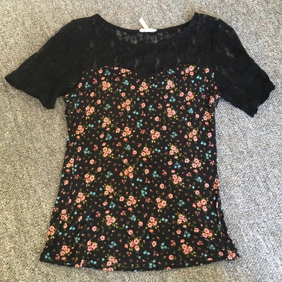 Pac Sun Lace and Floral Top