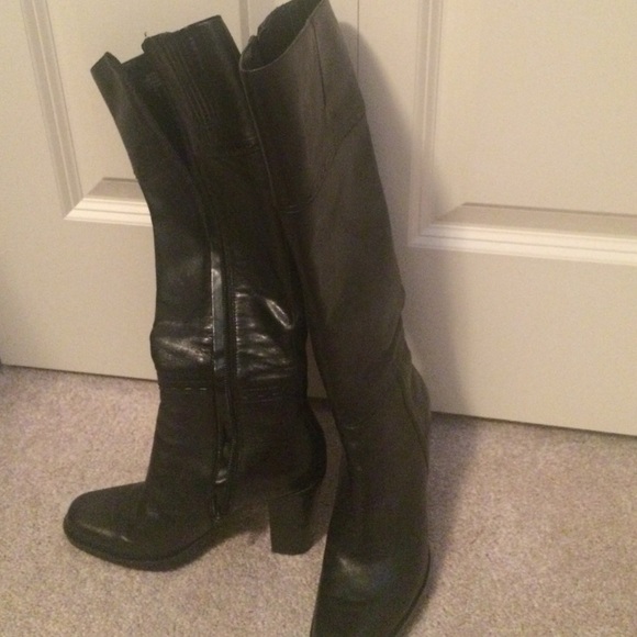 Leather upper boots