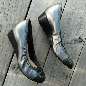 Metallic Cole Haan Wedge Heels