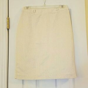 White and gold pencil skirt