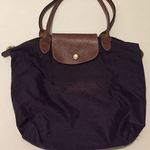 Dark purple long champ bag