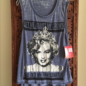 Marilyn Monroe. Let me dust my crown. Tank top.