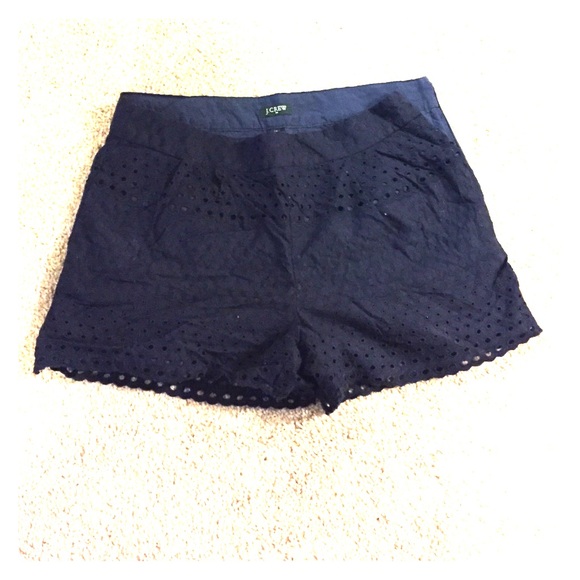 Jcrew navy blue lace shorts