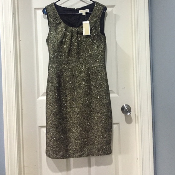 Michael Kors Black dress with gold overlay