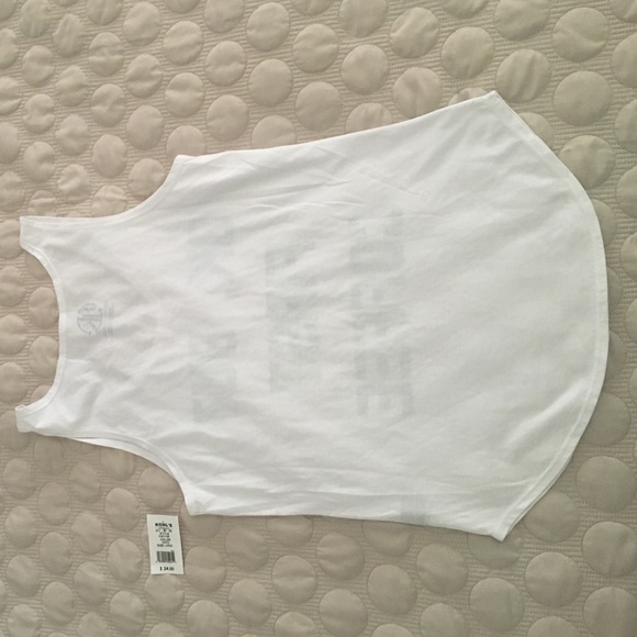 NWT Ok but first coffee white tank - Picture 4 of 4