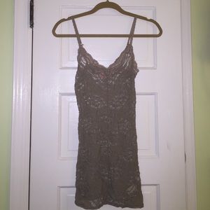 Free People Taupe Lace Cami