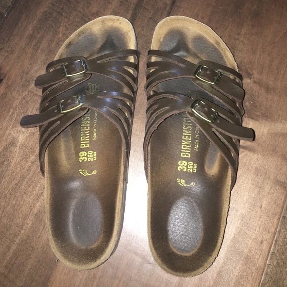 brown leather Birkenstocks