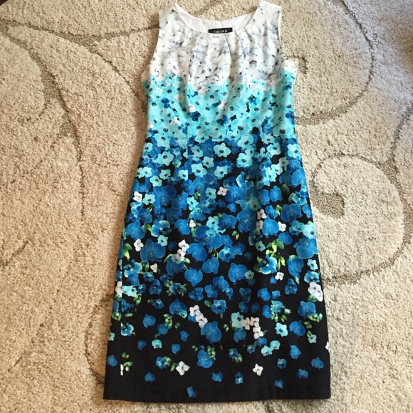 Chetta B ombré floral sheath dress