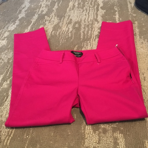 hot pink crop dress pant