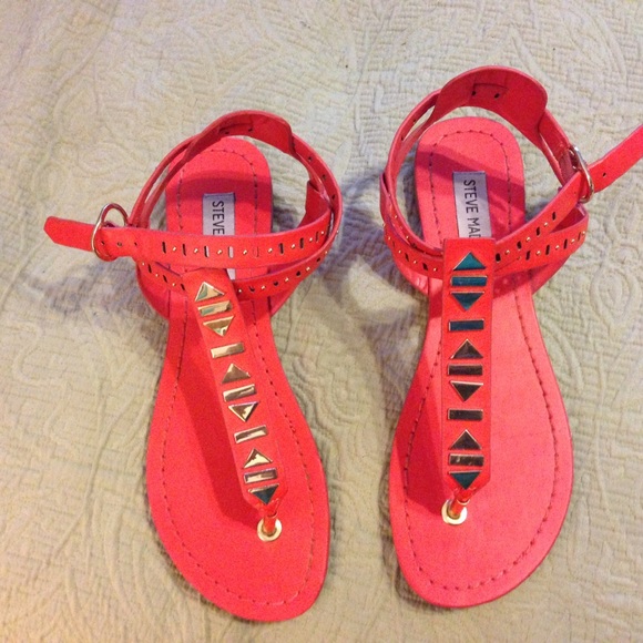 Steve Madden coral studded gladiator sandals