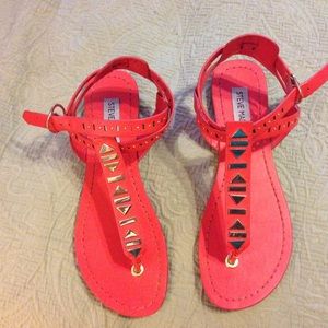 Steve Madden coral studded gladiator sandals
