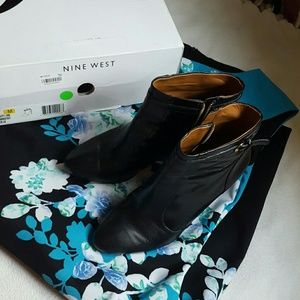 Nine West Black leather booties