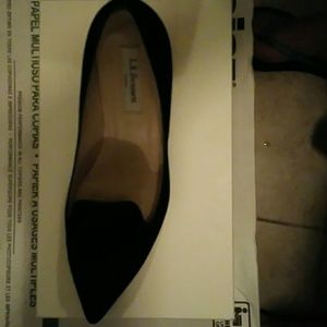 Marie Black Suede Heels