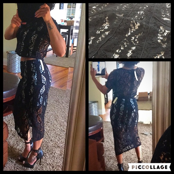 1 LEFT 5⭐️Black & White Two Piece Skirt/Top Set - Picture 3 of 4