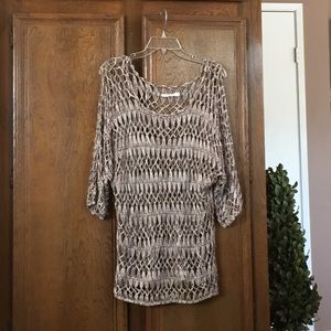 Felicity crocheted sweater tan