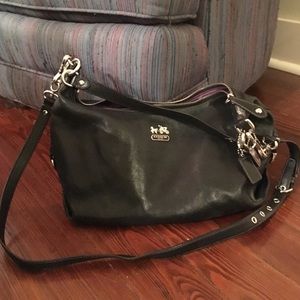 Black Coach Tote/Cross Body Bag