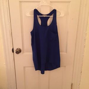 Royal Blue High-Low Pocket Tank