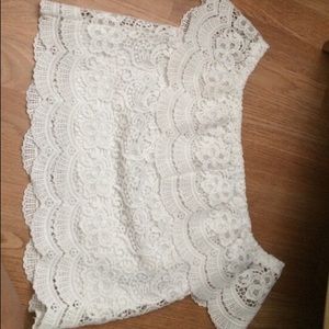 White off shoulder top