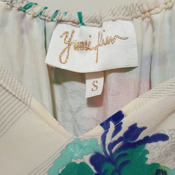 Anthropologie Yumi Kim Floral Silk Blouse Small - Picture 3 of 3