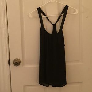 Black Chiffon Tank Top