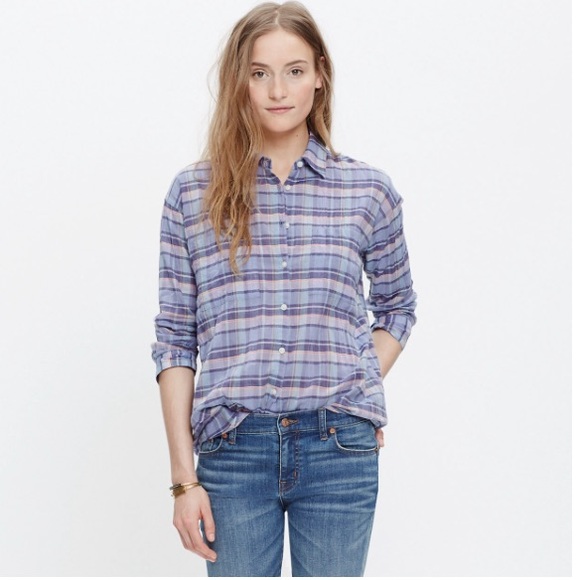 Madewell Tops - Madewell Plaid Trapeze Shirt in Oakbrook Plaid