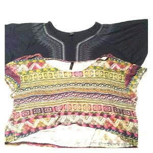 This summer Boho crop tops and bat wing sleeves