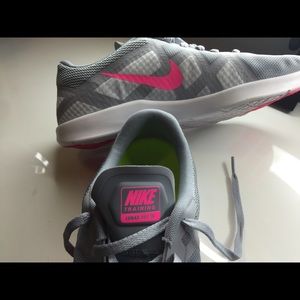 Gray & Pink Nike Trainers