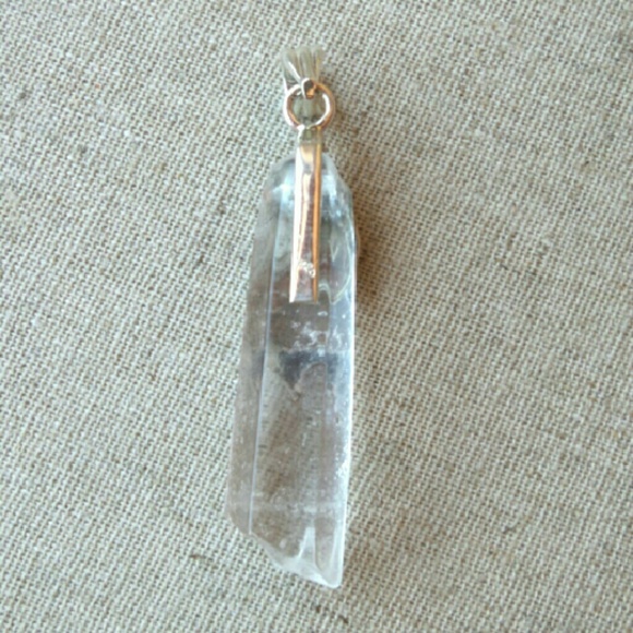 925 mermaid white topaz crystal pendant - Picture 3 of 4