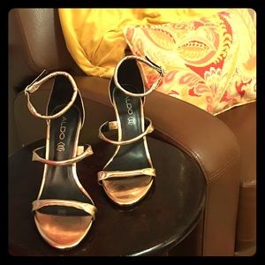 ALDO Rose gold heels