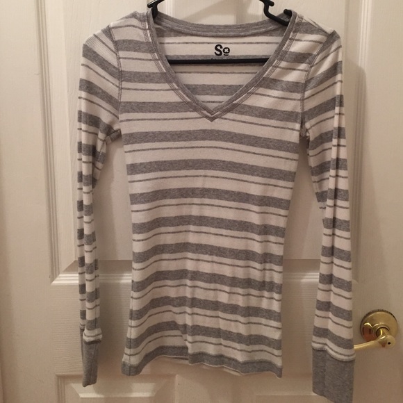 Long sleeve striped top