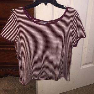 Ribbed Striped Boxy Shirt