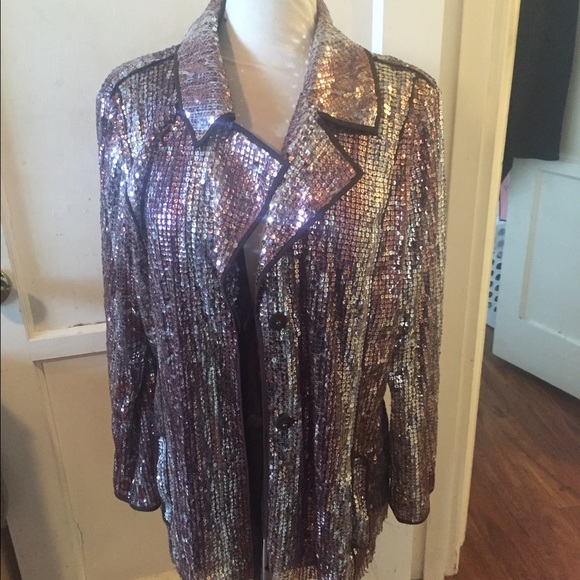 Shiny sequined metallic jacket vintage