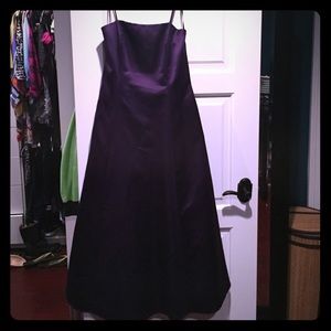 Jessica McClintock purple formal dress with pink