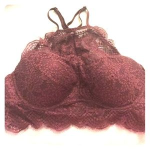 High neck padded bralette