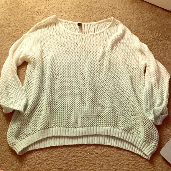 Dip dye teal sweater