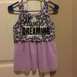 Girls Justice purple/cheetah print tank
