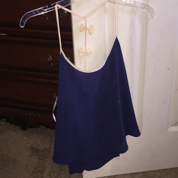 Blue Tank With Bows