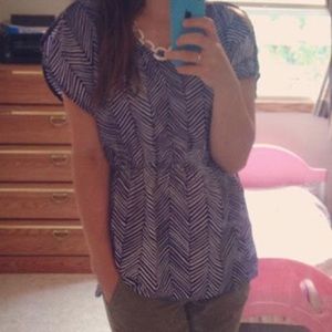 ISO blue chevron top