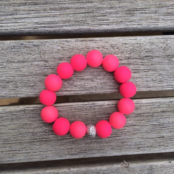 Pink beaded bracelet