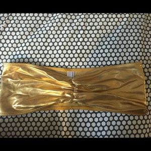Gold Lame American Apparel Bandeau