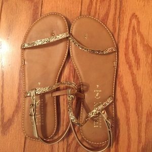 Gold Glitter Sandals
