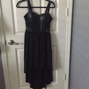 Black hi-low dress