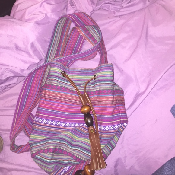 Rainbow patterned boho bag - Picture 1 of 1