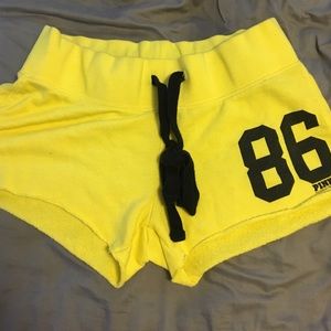 Vs yellow pajama shorts